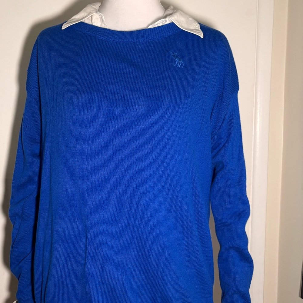 Abercrombie & Fitch Royal Blue Crewneck Sweater